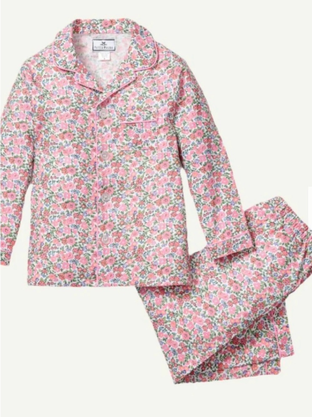Petite Plume | Kids Pajama Set in Fleurs de Rose Size 6